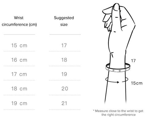 cartier bracelet size chart pdf.